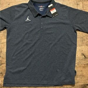 NWT Jordan Blue Polo with White Emblem